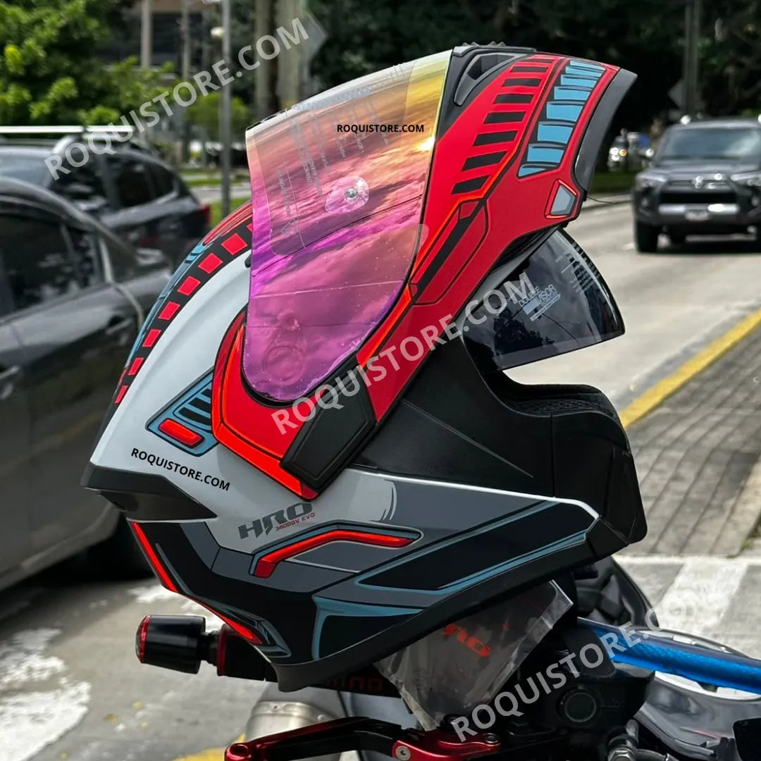 Casco HRO Doble Propósito Rouer Rojo