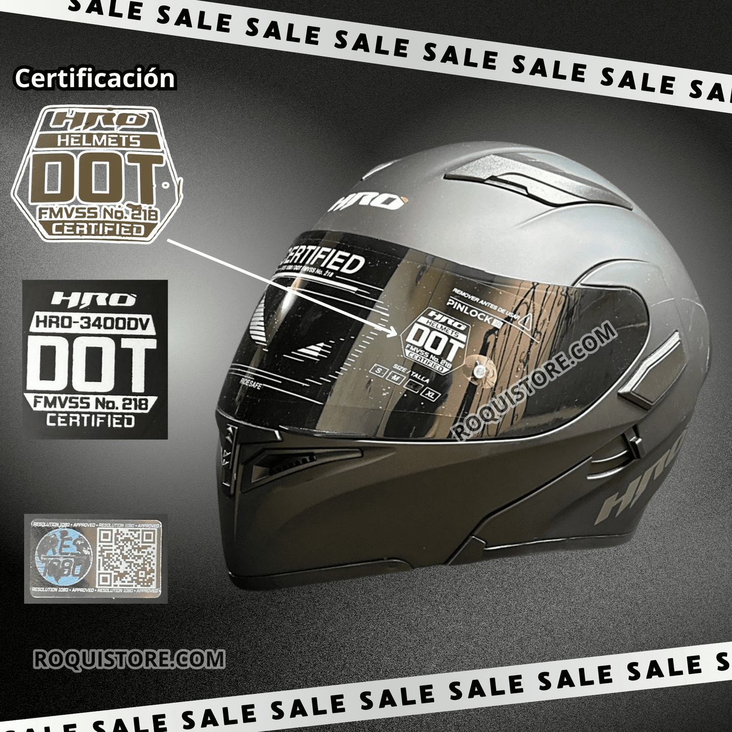 Casco HRO Con Luz Led
