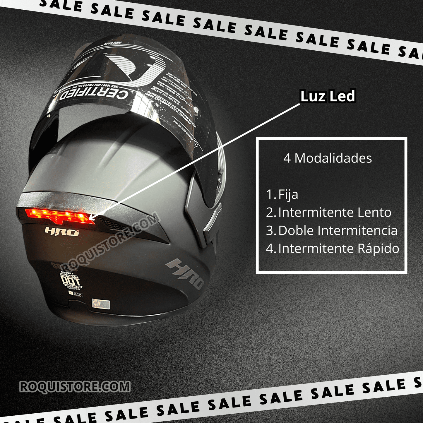 Casco HRO Con Luz Led