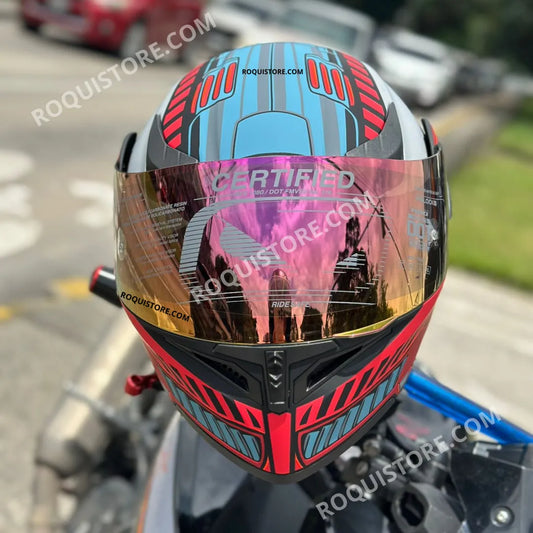 Casco HRO Doble Propósito Rouer Rojo